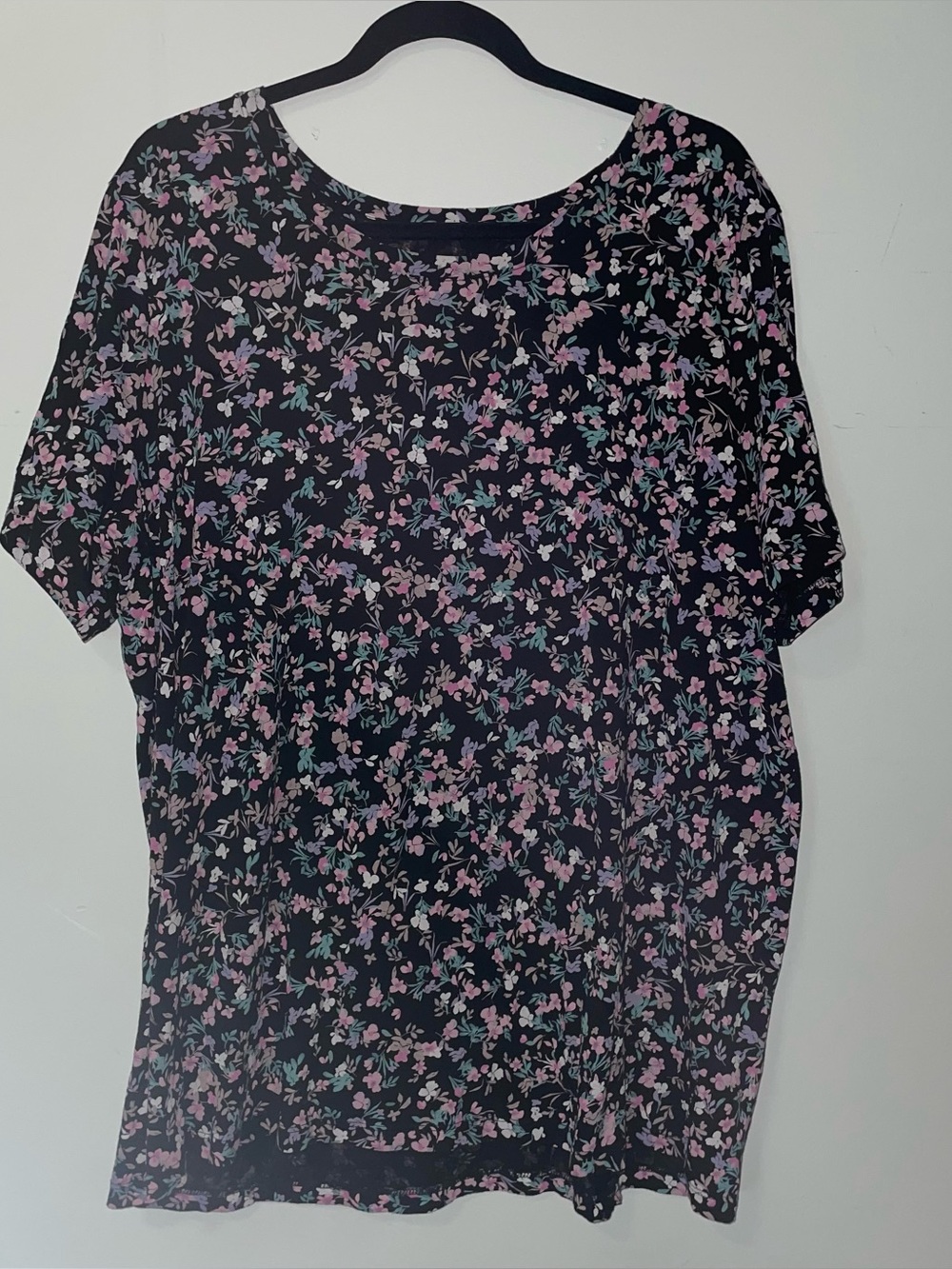 Penningtons boyfriend tee with pink and purple flowers